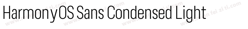 Harmony0S Sans Condensed Light字体转换